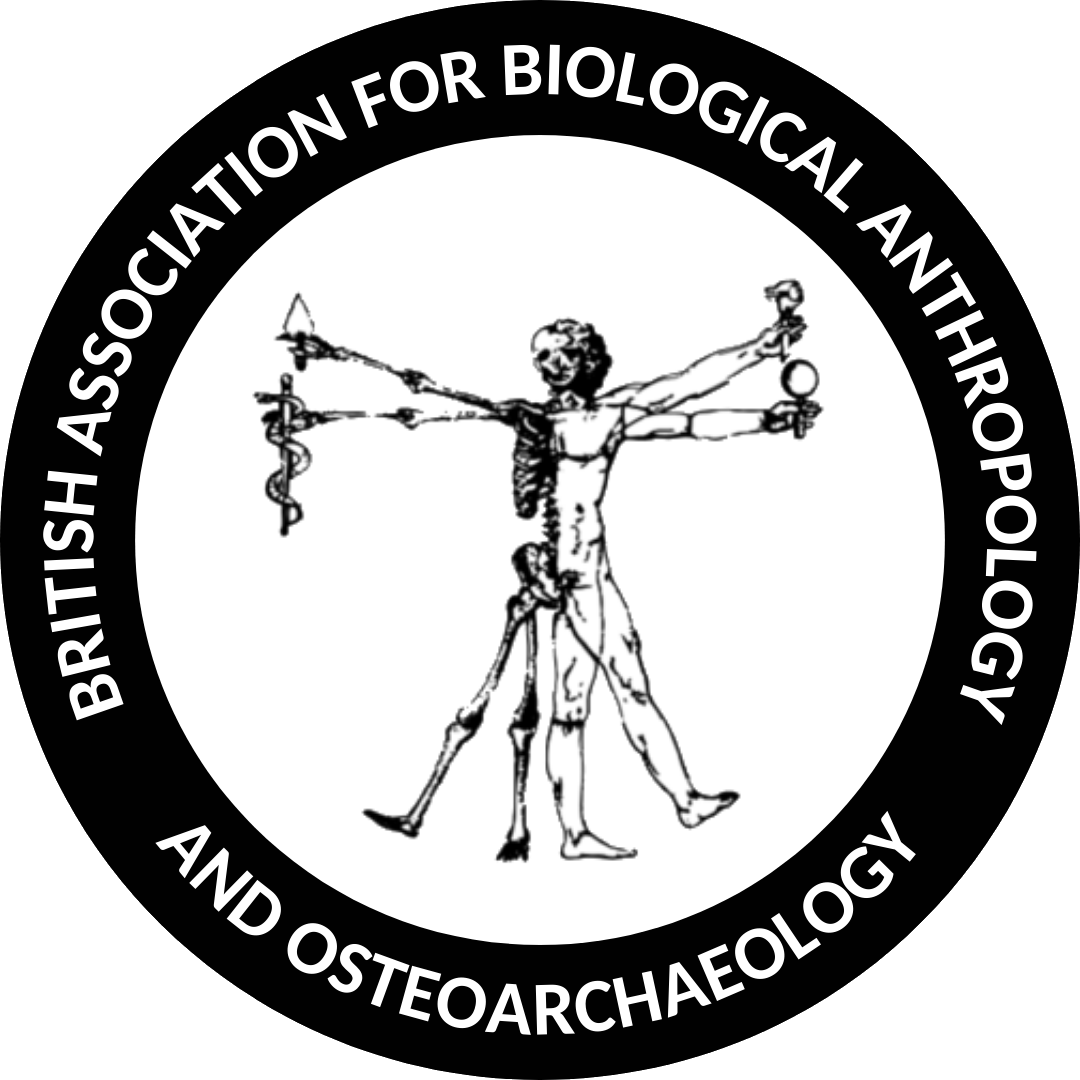 Logo of the British Association for Biological Anthropology and Osteoarchaeology with black border